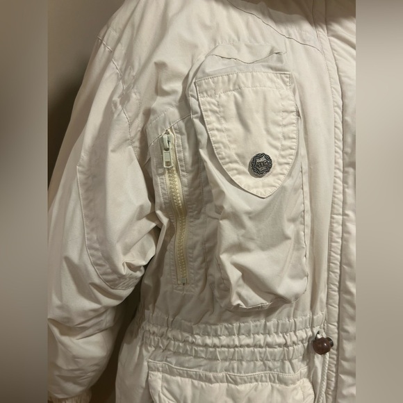 Triple F.A.T. Goose Vintage Cream Down Parka Hooded Winter Jacket Size Small - Picture 5 of 10